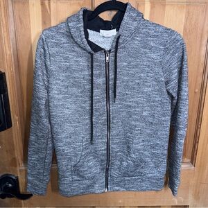 Forever 21 Gray Marled Zip Up Hoodie Women’s Small – Soft Knit Lounge Casual Zip